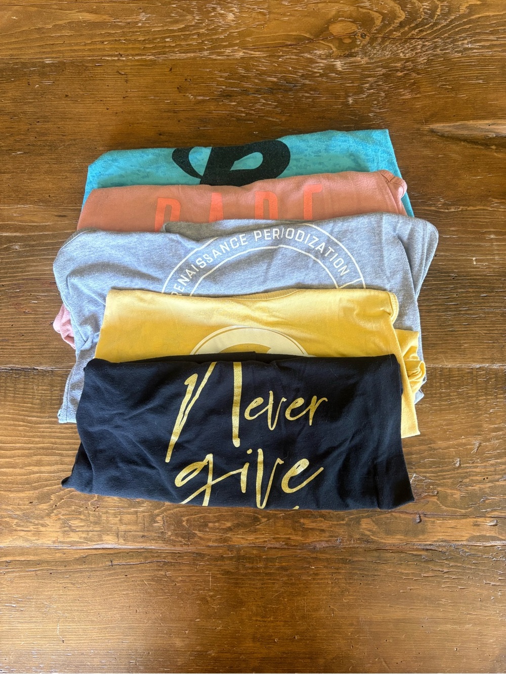 Never Give Up Graphic Racerback Tanks - Set of Five